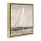 Stupell Industries Traditional Sailboat at Sea Framed Floater Canvas Wall Art